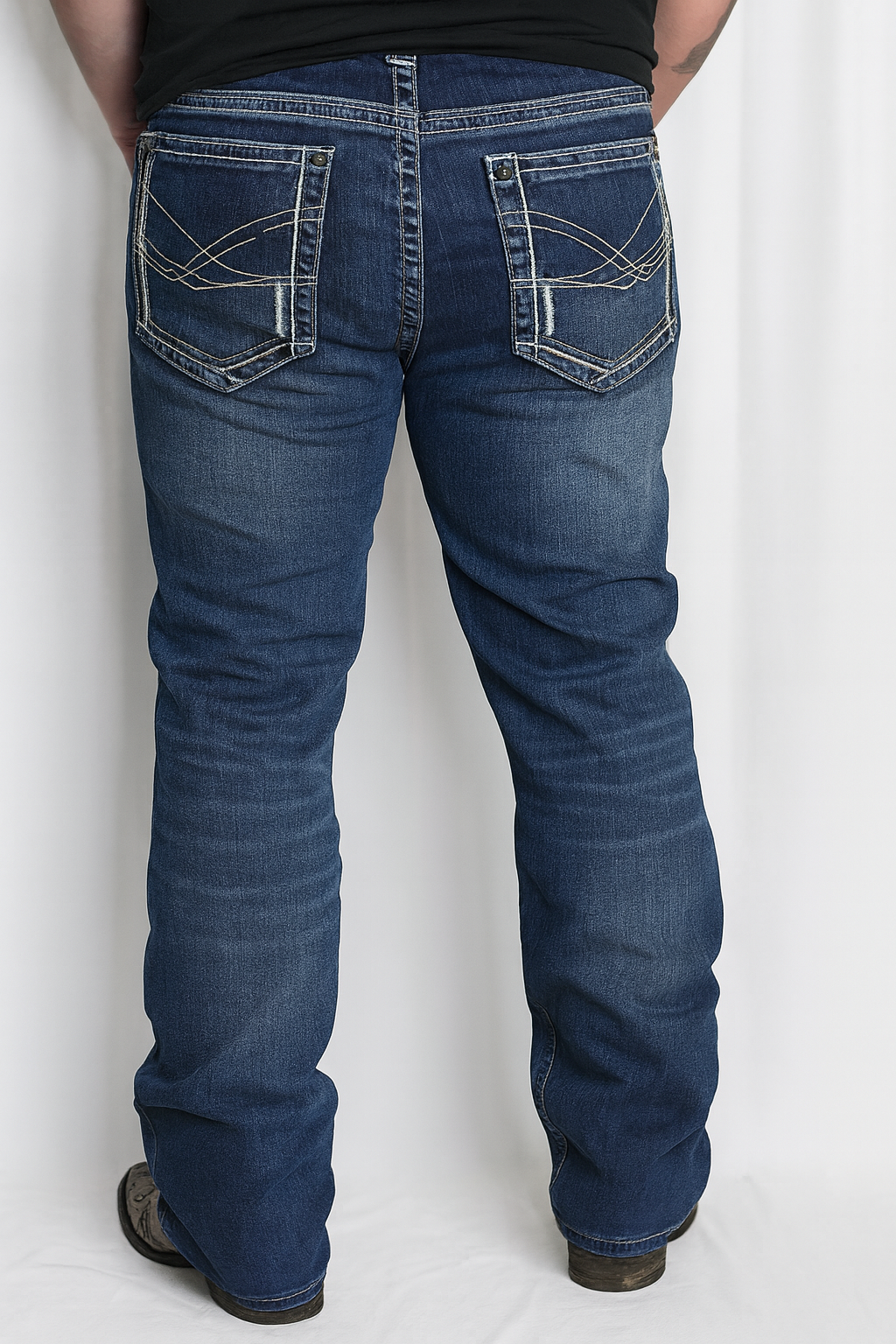 Straight Leg Men's Medium Blue Jean- WBS134-Straight-32L