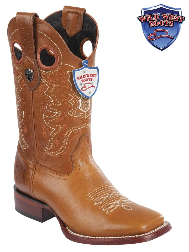 MEN'S WILD WEST BOOTS 28243851 PULL UP WILD RANCH HONEY LEATHER SOLE