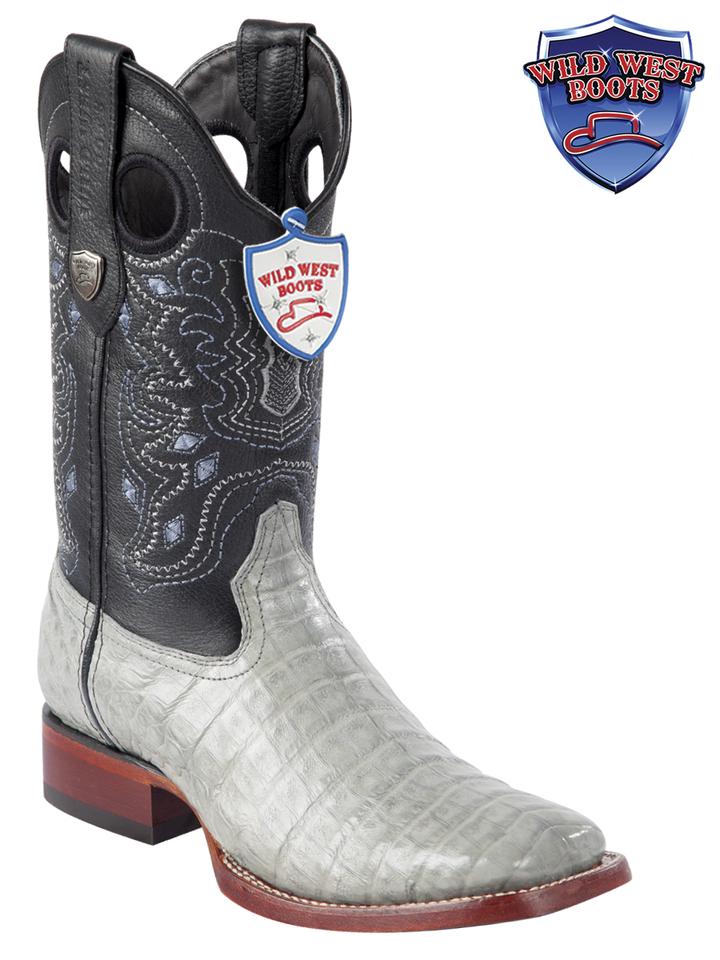 MEN'S WILD WEST BOOTS 28248203 CAIMAN BELLY WILD RANCH COGNAC LEATHER SOLE