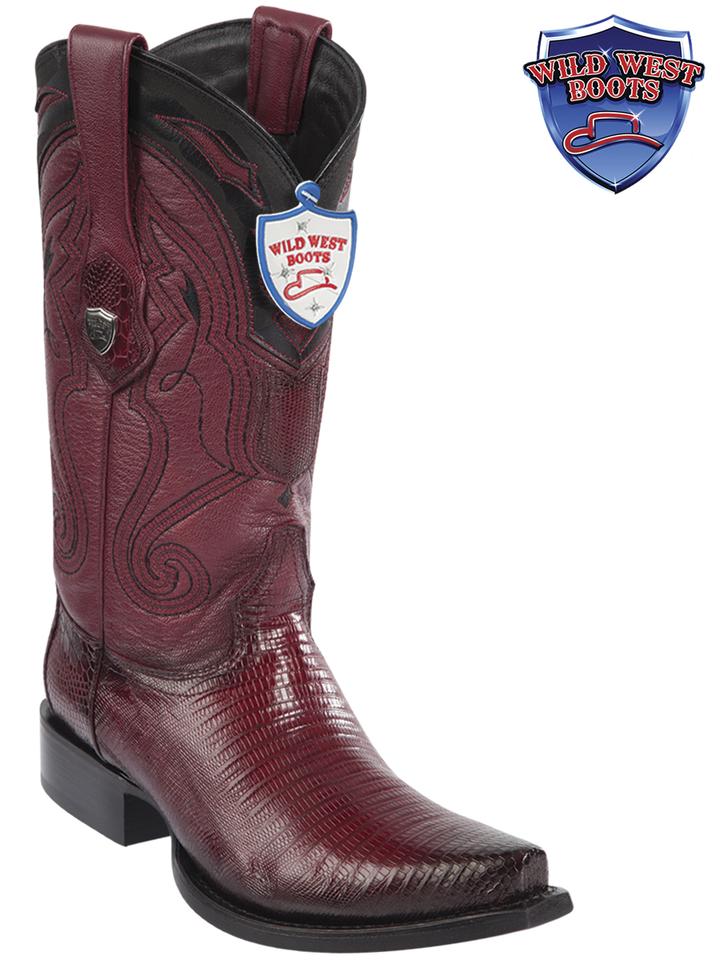 MEN'S WILD WEST BOOTS 2940743 TEJU SNIP TOE FADED BURGUNDY