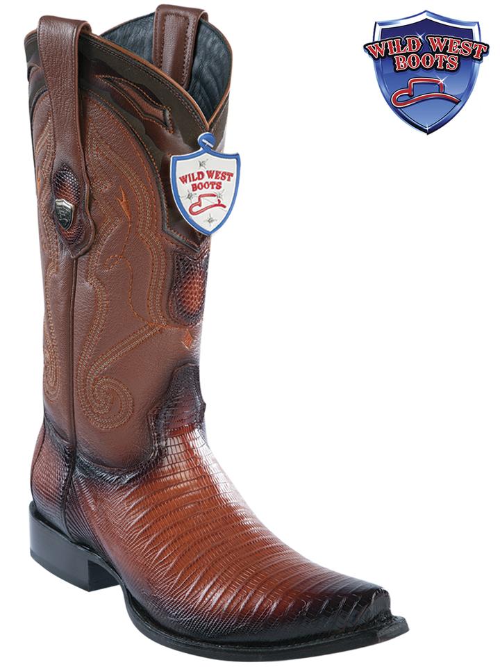 MEN'S WILD WEST BOOTS 2940757 TEJU SNIP TOE FADED COGNAC