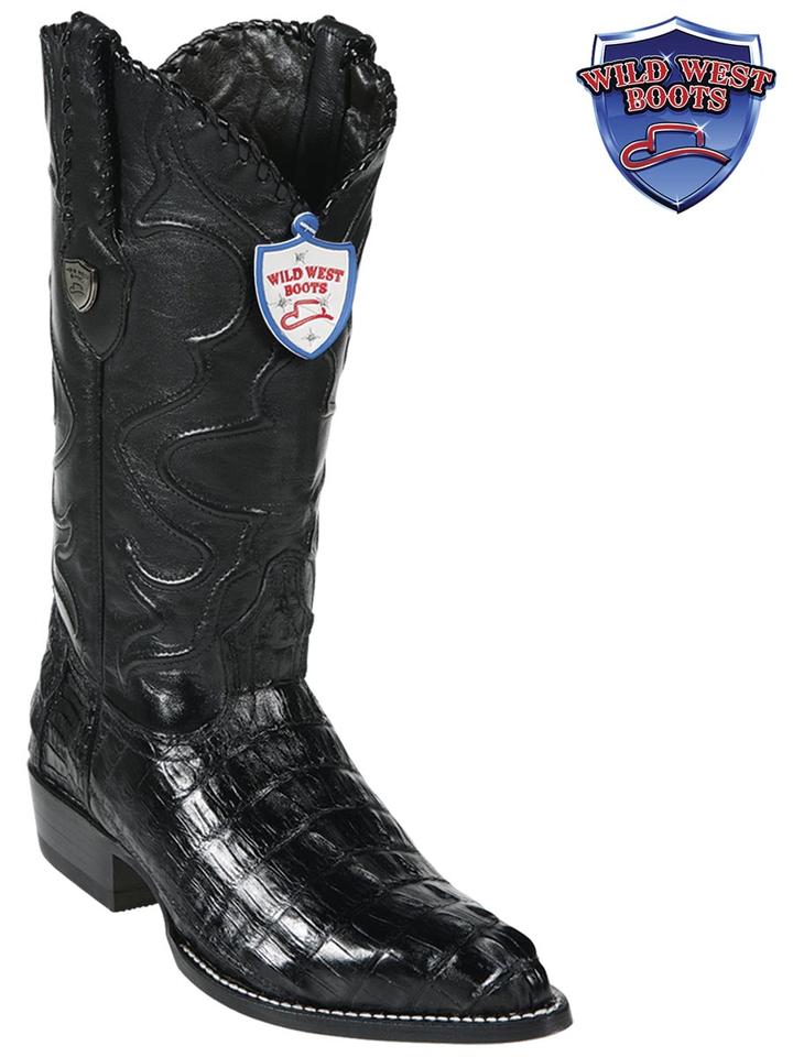MEN'S WILD WEST BOOTS 2990105 CAIMAN TAIL JTOE / PUNTAL BLACK