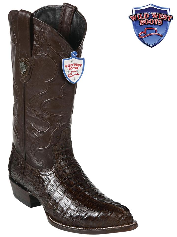 MEN'S WILD WEST BOOTS 2990107 CAIMAN TAIL JTOE / PUNTAL BROWN