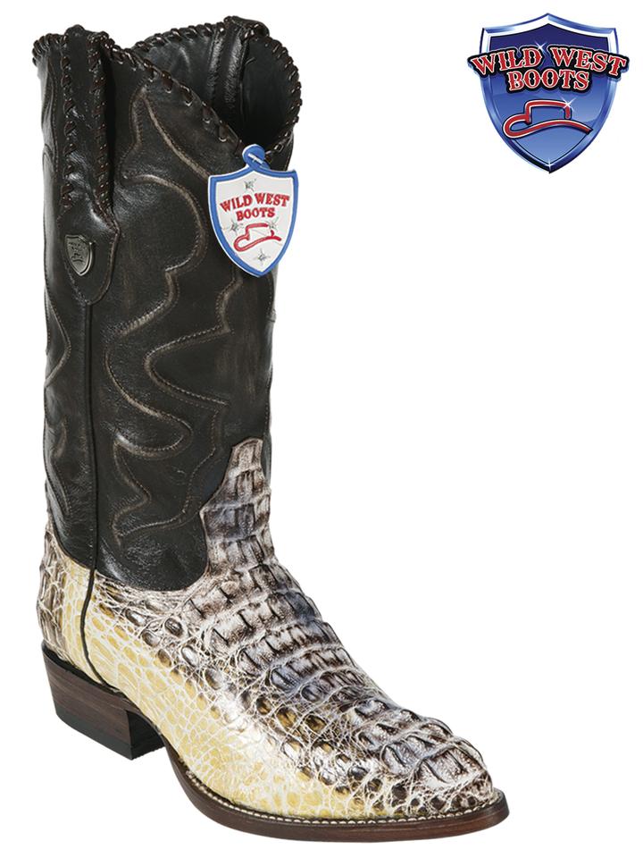 MEN'S WILD WEST BOOTS 2990249 CAIMAN HORNBACK JTOE / PUNTAL NATURAL