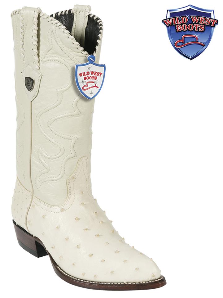 MEN'S WILD WEST BOOTS 2990304 OSTRICH JTOE / PUNTAL WINTERWHITE