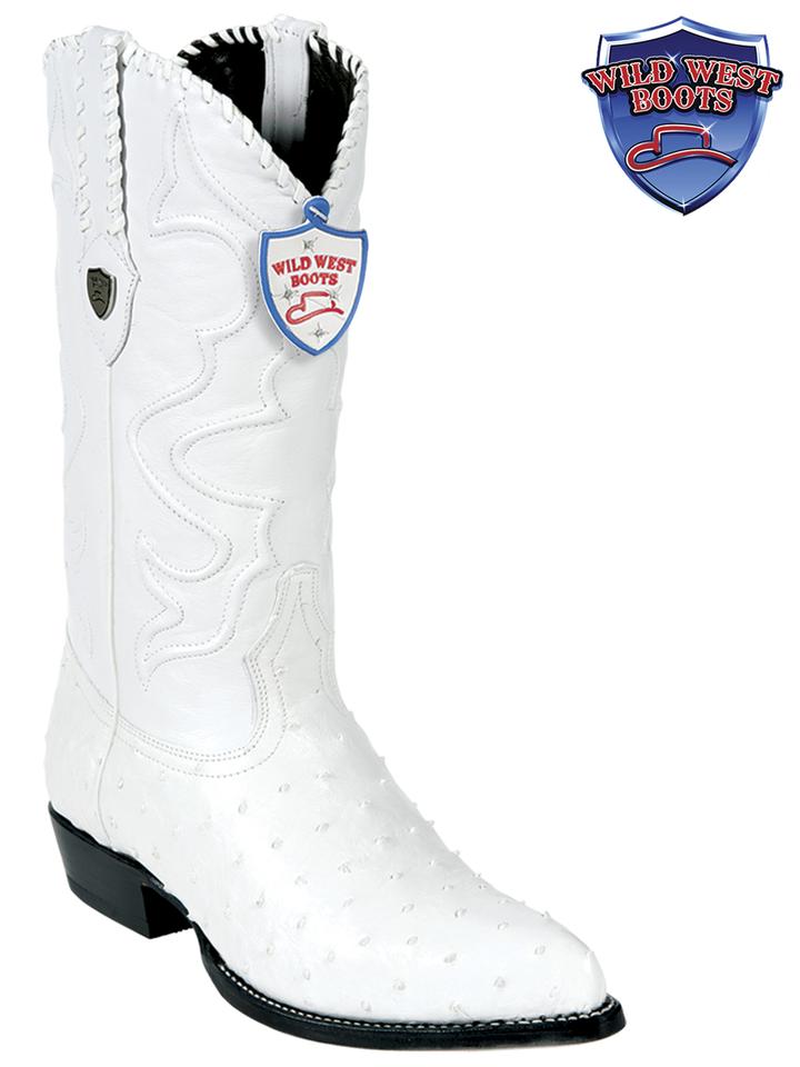 MEN'S WILD WEST BOOTS 2990328 OSTRICH JTOE / PUNTAL WHITE