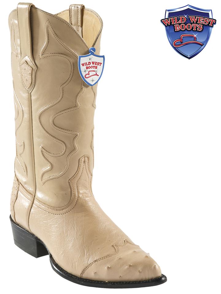 MEN'S WILD WEST BOOTS 2990411 SMOOTH OSTRICH (WING TIP) JTOE / PUNTAL ORYX