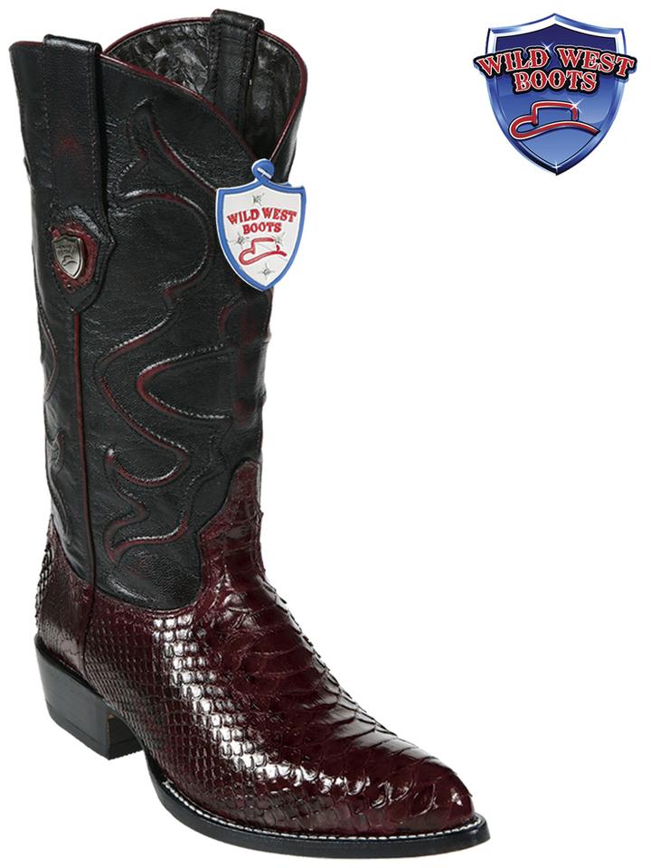 MEN'S WILD WEST BOOTS 2995706 PYTHON JTOE / PUNTAL BURGUNDY