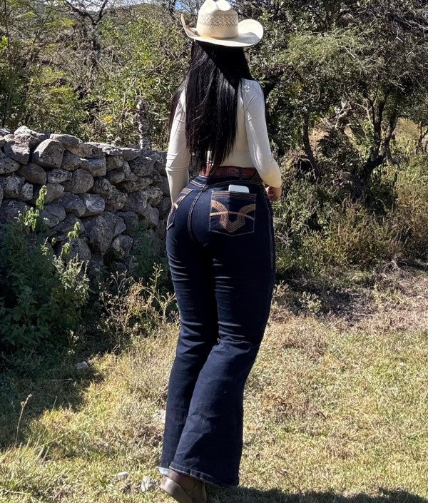 Women's Dark Blue Flare Jean